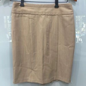 BCX Women's Khaki Light Brown Work Wear Straight Short Pencil Skirt Sz 3
